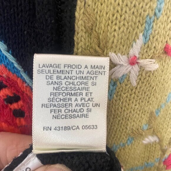 Vtg 90s Susan Bristol Embroidery Cardigan Sweater Womens Size M Colorful Patchwo - Picture 8 of 15